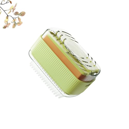FJZFXKZL Seifenbox mit Rolle, Waschseifenhalter, Scheuerseifenboxen for Zuhause, Badezimmer, Küche, praktisch for Zuhause und unterwegs(Green) von FJZFXKZL
