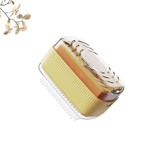 FJZFXKZL Seifenbox mit Rolle, Waschseifenhalter, Scheuerseifenboxen for Zuhause, Badezimmer, Küche, praktisch for Zuhause und unterwegs(Yellow) von FJZFXKZL