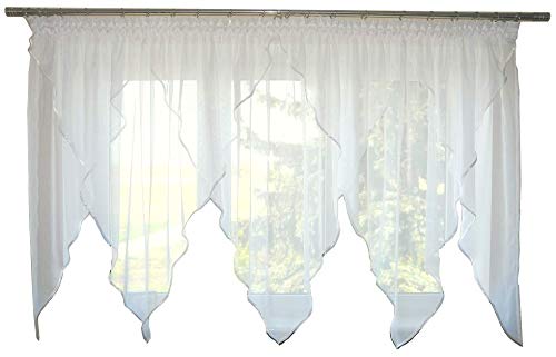 TOP Fertig-Gardine aus Voile NEU Top Design Set Schöne Küche-Gardine mit Kräuselband AG18 Modern von FKL DESIGN Home Deco