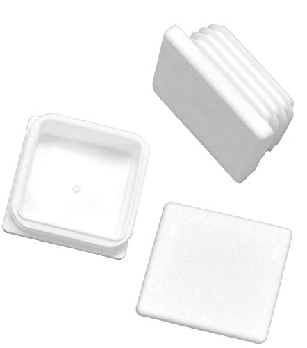 10 Stück - Lamellenstopfen Vierkantrohr 50 x 50 mm (Außen) Stopfen WEIß von FKAnhängerteile