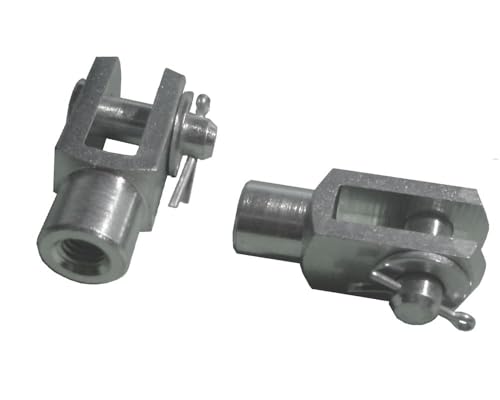 2 Stück - Gabelkopf 6x12 - M6 mit Splintbolzen DIN71751 verzinkt 2 Stück - Gabelkopf 6x12 - M6 mit Splintbolzen DIN71751 verzinkt von FKAnhängerteile