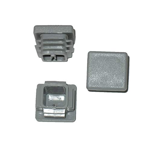 20 x Lamellenstopfen Vierkantrohrstopfen 25 x 25 mm (Außen) Stopfen GRAU von FKAnhängerteile