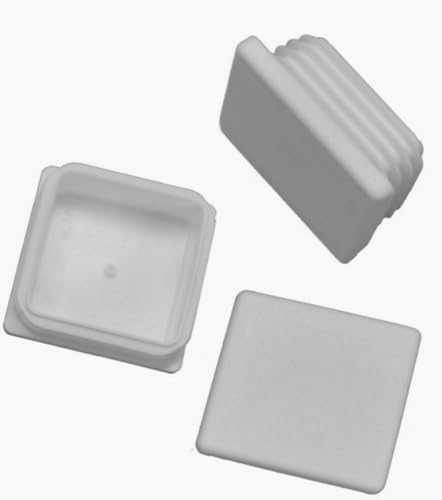 20 x Lamellenstopfen Vierkantrohrstopfen 40 x 40 mm (Außen) Stopfen WEISS von FKAnhängerteile
