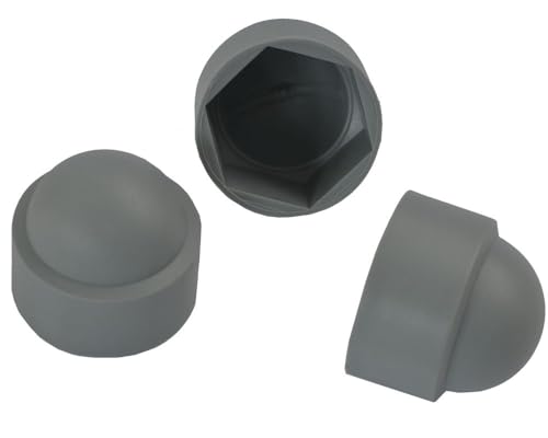 200 Stück Sechskant Schutzkappe M8 - Schlüsselweite 13mm, Farbe grau - Abdeckkappe 200 Stück Sechskant Schutzkappe M8 - Schlüsselweite 13mm, Farbe grau - Abdeckkappe von FKAnhängerteile
