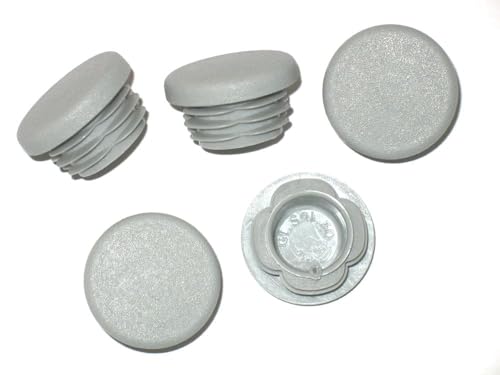 25 x Lamellenstopfen Rundrohrstopfen Ø 40 mm (Außen) Stopfen GRAU von FKAnhängerteile