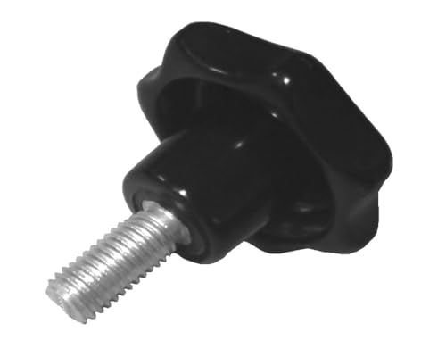 5 Stück - Sterngriffschraube M8 x 15 mm DIN6336 A schwarz Ø40 von FKAnhängerteile