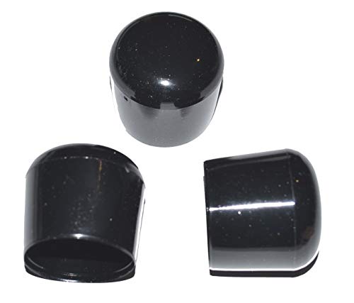 50 x Kappe für Rundrohr D=25/26 mm L= 24 mm schwarz PVC von FKAnhängerteile