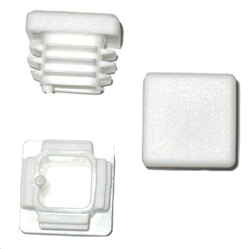 FKAnhängerteile 10 x Lamellenstopfen Vierkantrohrstopfen 20 x 20 mm (Außen) Stopfen WEISS von FKAnhängerteile