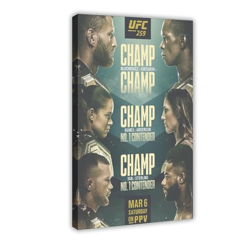 FKBALCZ Boxing-UFC 259 Jan Blachowicz vs. Israel Adesanya Poster auf Leinwand, Wandkunst, Dekordruck, Bild, Gemälde für Wohnzimmer, Schlafzimmer, Dekoration, 40 x 60 cm FKBALCZ Boxing-UFC 259 Jan Blachowicz vs. Israel Adesanya Poster auf Leinwand, Wandkunst, Dekordruck, Bild, Gemälde für Wohnzimmer, Schlafzimmer, Dekoration, 40 x 60 cm von FKBALCZ