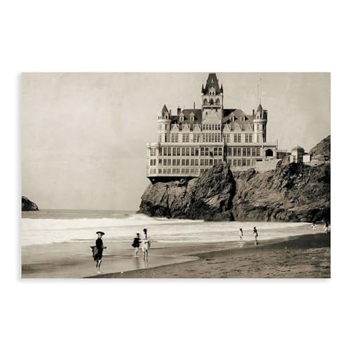 FKBALCZ Cliff House Druck, 1900er Jahre San Francisco Strandposter, Leinwandposter, Schlafzimmer, Dekoration, Landschaft, Büro, Raumdekoration, Geschenk, 20 x 30 cm FKBALCZ Cliff House Druck, 1900er Jahre San Francisco Strandposter, Leinwandposter, Schlafzimmer, Dekoration, Landschaft, Büro, Raumdekoration, Geschenk, 20 x 30 cm von FKBALCZ