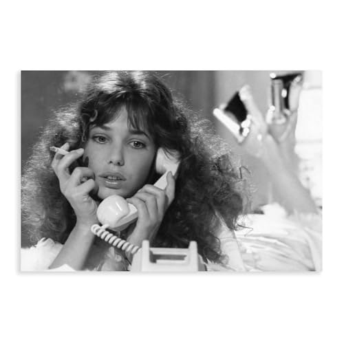 FKBALCZ Jane Birkin Raucher am Telefon, modisches Leinwandposter, Wandkunst, Dekordruck, Bild Gemälde für Wohnzimmer, Schlafzimmer, Dekoration, 40 x 60 cm FKBALCZ Jane Birkin Raucher am Telefon, modisches Leinwandposter, Wandkunst, Dekordruck, Bild Gemälde für Wohnzimmer, Schlafzimmer, Dekoration, 40 x 60 cm von FKBALCZ