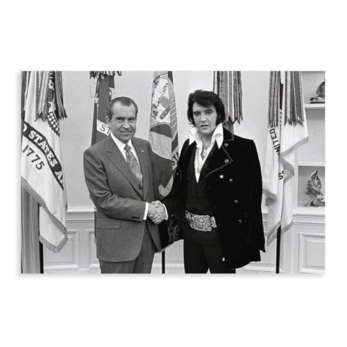 FKBALCZ Leinwandposter "Elvis Presley Meeting President Richard Nixon", Schlafzimmerdekoration, Landschaft, Büro, Raumdekoration, Geschenk, 40 x 60 cm FKBALCZ Leinwandposter "Elvis Presley Meeting President Richard Nixon", Schlafzimmerdekoration, Landschaft, Büro, Raumdekoration, Geschenk, 40 x 60 cm von FKBALCZ