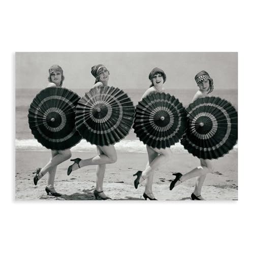 FKBALCZ Leinwandposter "Frauen am Strand mit Regenschirmen", Wandkunst, Dekor, Bild, Gemälde für Wohnzimmer, Schlafzimmer, Dekoration, 20 x 30 cm FKBALCZ Leinwandposter "Frauen am Strand mit Regenschirmen", Wandkunst, Dekor, Bild, Gemälde für Wohnzimmer, Schlafzimmer, Dekoration, 20 x 30 cm von FKBALCZ