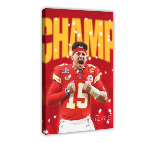 FKBALCZ Patrick Mahomes Leinwandposter Schlafzimmer Dekor Landschaft Büro Zimmer Dekor Geschenk 20 x 30 cm von FKBALCZ