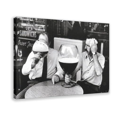 FKBALCZ Riesiges Bierglas-Bar-Druck, lustiges Pub-Leinwand-Poster, Schlafzimmer, Dekoration, Landschaft, Büro, Raumdekoration, Geschenk, 30 x 45 cm von FKBALCZ