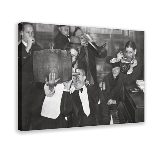 FKBALCZ Riesiges Leinwandposter mit Biertrinkbar, Wandkunst, Dekor, Bild, Gemälde für Wohnzimmer, Schlafzimmer, Dekoration, 50 x 75 cm von FKBALCZ