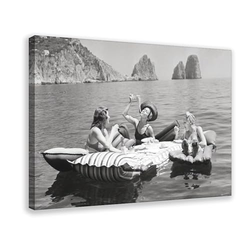 Schwimmendes Mittagessen, drei junge Frauen essen Spaghetti auf aufblasbarem Leinwand-Poster, Schlafzimmer-Dekor, Landschaft, Büro, Raumdekoration, Geschenk, 20 x 30 cm Schwimmendes Mittagessen, drei junge Frauen essen Spaghetti auf aufblasbarem Leinwand-Poster, Schlafzimmer-Dekor, Landschaft, Büro, Raumdekoration, Geschenk, 20 x 30 cm von FKBALCZ