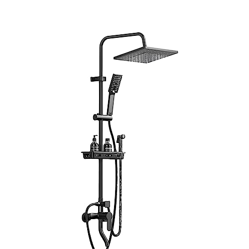 Freiliegendes Duschsystem-Set mit 4 Funktionen, Regendusche mit Handbrause, Wandmontage, Hochdruck-Regenfall-Doppelduschkopf (Farbe: B) (B) von FKFKFFF