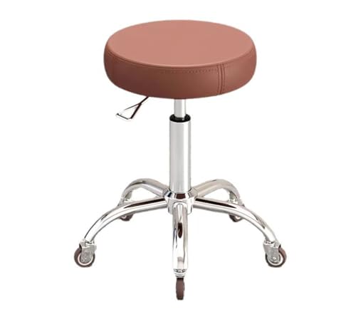 Robuster Rollstuhl, hydraulischer Salonhocker, verstellbarer Drehstuhl für Spa, Shop, Salon, Massage, medizinische Arbeit oder Büro, Rosa von FKFKFFF