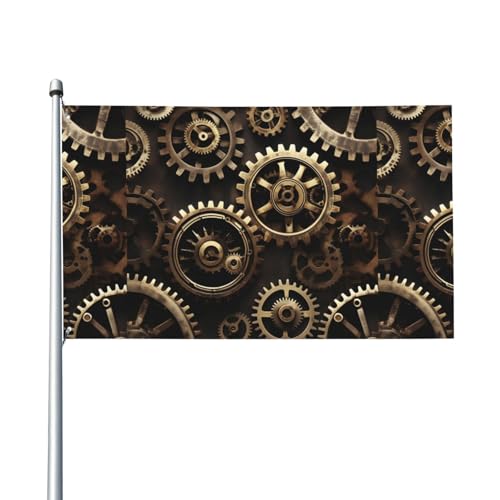 Coole Steampunk-Getriebe-Flagge für Terrasse, Rasen, Party-Dekoration, zeigen Sie stolz Ihren Stil Coole Steampunk-Getriebe-Flagge für Terrasse, Rasen, Party-Dekoration, zeigen Sie stolz Ihren Stil von FKGKDF