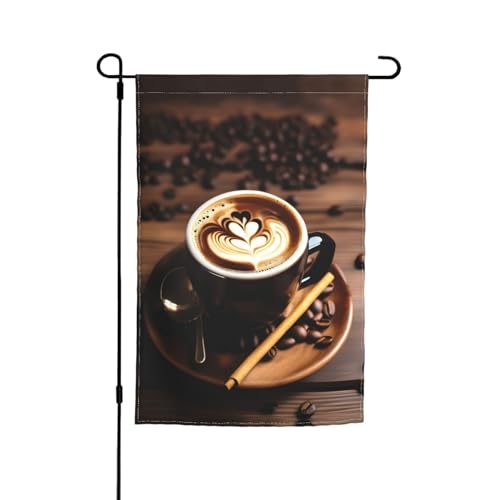 Delicious Heart Coffee Print Garden Flag Lawn Villa Decorative Flag For Outside Yard Home Outdoor Patio Lawn Decor von FKGKDF