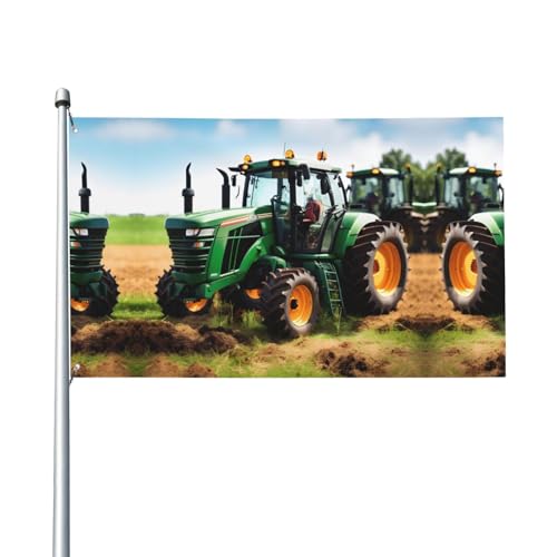 Firmenflagge mit Traktor-Druck, Outdoor-Flagge, für Terrasse, Rasen, Party-Dekoration, zeigen Sie stolz Ihren Stil von FKGKDF