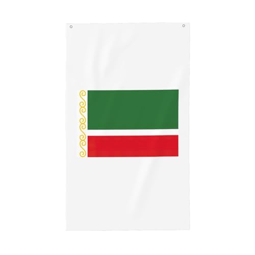 Flagge der Tschetschenischen Republik Druck Dekorative Gartenflagge Polyester Lebendiger Druck Bereit für Feiertage & Partys von FKGKDF