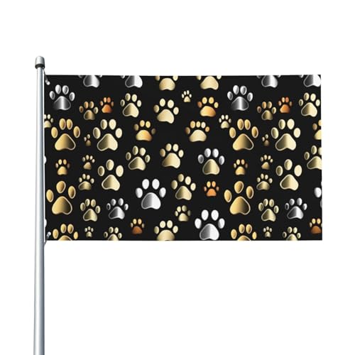 Flagge mit Hundepfotenabdrücken, für Terrasse, Rasen, Party-Dekoration, zeigen Sie stolz Ihren Stil von FKGKDF