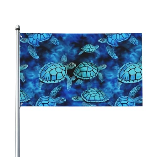 Flagge mit Meeresschildkröte, blau, für Terrasse, Rasen, Party-Dekoration, zeigen Sie stolz Ihren Stil von FKGKDF