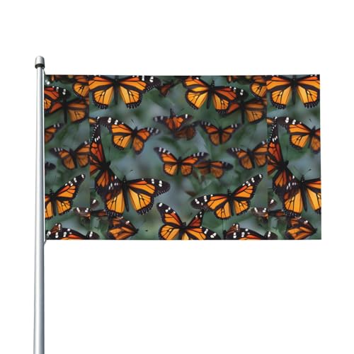Flagge mit Monarch-Schmetterling-Druck, für Terrasse, Rasen, Party-Dekoration, zeigen Sie stolz Ihren Stil Flagge mit Monarch-Schmetterling-Druck, für Terrasse, Rasen, Party-Dekoration, zeigen Sie stolz Ihren Stil von FKGKDF