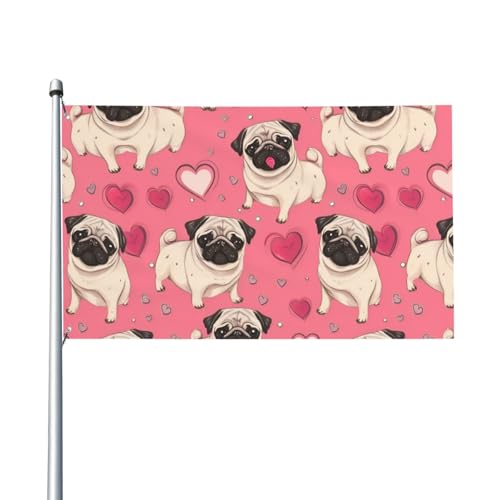 Flagge mit Mops-Motiv, für Terrasse, Rasen, Party-Dekoration, zeigen Sie stolz Ihren Stil Flagge mit Mops-Motiv, für Terrasse, Rasen, Party-Dekoration, zeigen Sie stolz Ihren Stil von FKGKDF
