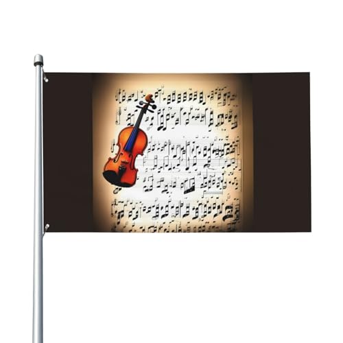 Flagge mit Violinen-Notendruck, für Terrasse, Rasen, Party-Dekoration, zeigen Sie stolz Ihren Stil von FKGKDF