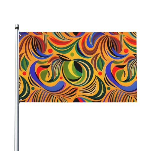 Flagge mit afrikanischem Ethno-Muster, für Terrasse, Rasen, Party-Dekoration, zeigen Sie stolz Ihren Stil Flagge mit afrikanischem Ethno-Muster, für Terrasse, Rasen, Party-Dekoration, zeigen Sie stolz Ihren Stil von FKGKDF