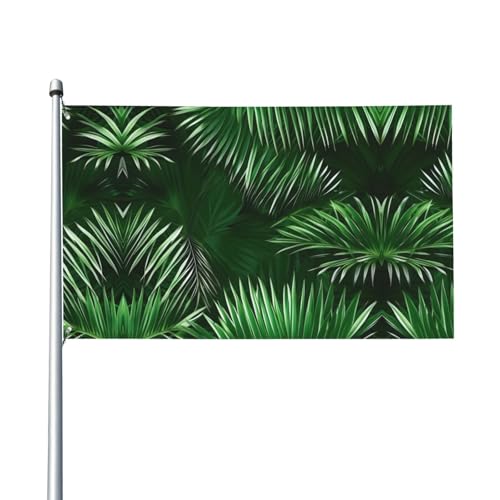 Grüne Palmenblätter, tropische Pflanzen, Druck, Outdoor-Flagge, für Terrasse, Rasen, Party-Dekoration, zeigen Sie stolz Ihren Stil von FKGKDF