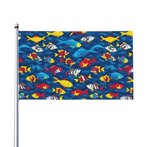 Haifisch-Flagge für Terrasse, Rasen, Party-Dekoration, zeigen Sie stolz Ihren Stil von FKGKDF