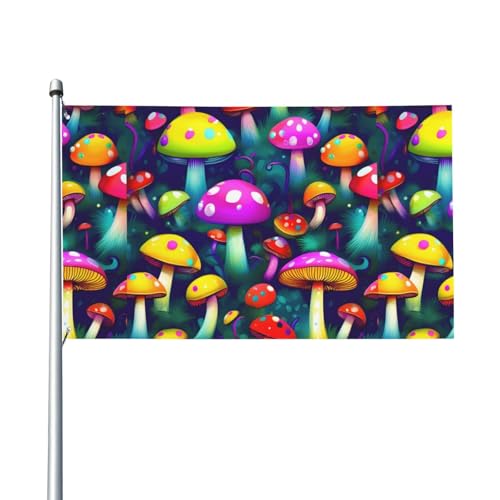 Helle Pilze Kunstdruck Outdoor-Flagge, für Terrasse, Rasen, Party-Dekoration, zeigen Sie stolz Ihren Stil von FKGKDF