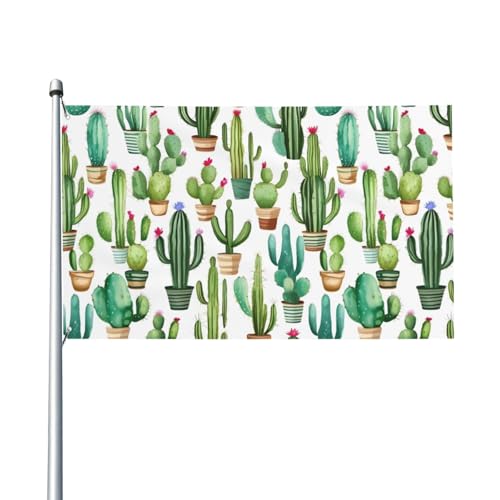 Kaktus-Blumendruck-Outdoor-Flagge, für Terrasse, Rasen, Party-Dekoration, zeigen Sie stolz Ihren Stil von FKGKDF