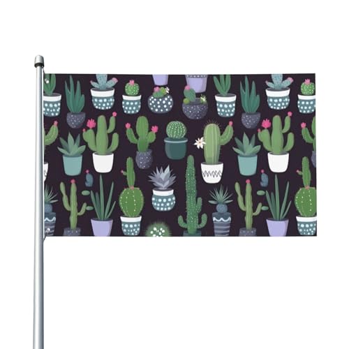 Kaktus-Sukkulenten-Druck, Outdoor-Flagge, für Terrasse, Rasen, Party-Dekoration, zeigen Sie stolz Ihren Stil von FKGKDF