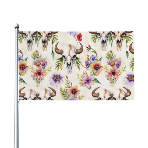 Läufer Bullenschädel Druck Outdoor-Flagge für Terrasse, Rasen, Party-Dekoration, zeigen Sie stolz Ihren Stil von FKGKDF