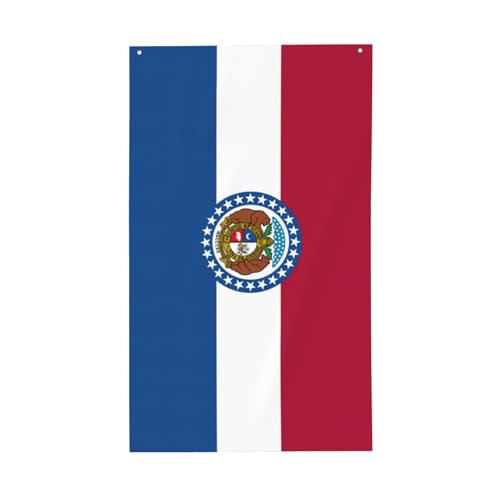 Missouri State Flag Print Dekorative Gartenflagge Polyester Lebendiger Druck Bereit für Feiertage & Partys von FKGKDF