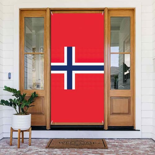 Norwegische Flagge, Druck, Türabdeckung, Banner, wiederverwendbare Urlaubsdekoration für Halloween, Weihnachten, Partys Norwegische Flagge, Druck, Türabdeckung, Banner, wiederverwendbare Urlaubsdekoration für Halloween, Weihnachten, Partys von FKGKDF