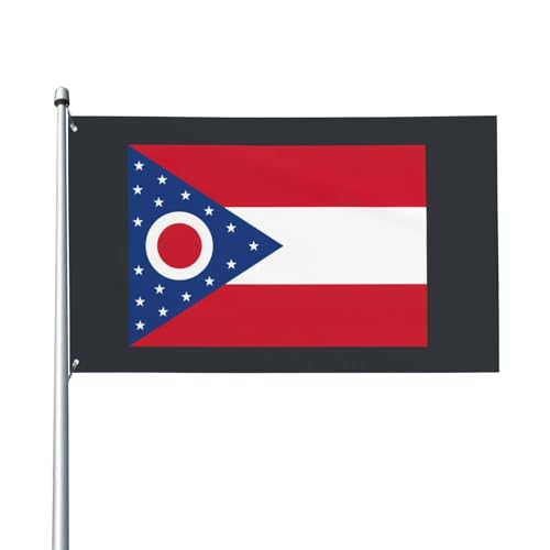 Ohio Staatsflagge, Druck, Outdoor-Flagge, für Terrasse, Rasen, Party-Dekoration, zeigen Sie stolz Ihren Stil von FKGKDF