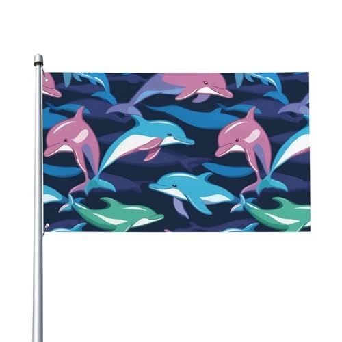 Outdoor-Flagge mit Delfin-Druck, für Terrasse, Rasen, Party-Dekoration, zeigen Sie stolz Ihren Stil von FKGKDF