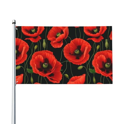 Outdoor-Flagge mit Mohnblumen-Druck, für Terrasse, Rasen, Party-Dekoration, zeigen Sie stolz Ihren Stil Outdoor-Flagge mit Mohnblumen-Druck, für Terrasse, Rasen, Party-Dekoration, zeigen Sie stolz Ihren Stil von FKGKDF