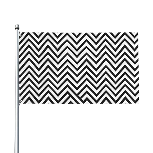 Outdoor-Flagge mit Zickzack-Streifen-Druck, für Terrasse, Rasen, Party-Dekoration, zeigen Sie stolz Ihren Stil von FKGKDF