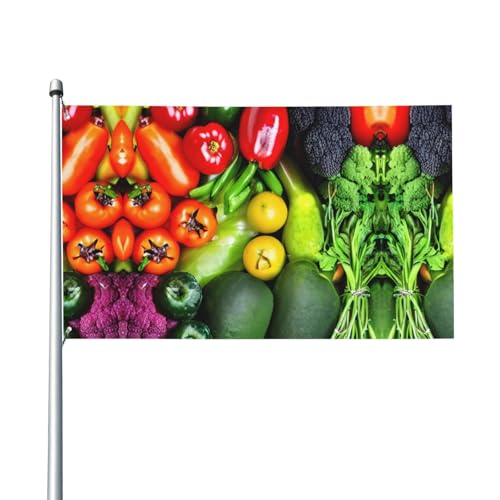Outdoor-Flagge mit frischem Gemüse, Obst, für Terrasse, Rasen, Party-Dekoration, zeigen Sie stolz Ihren Stil von FKGKDF