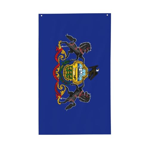 Pennsylvania State Flag Print Dekorative Gartenflagge Polyester Lebendiger Druck Bereit für Feiertage & Partys von FKGKDF