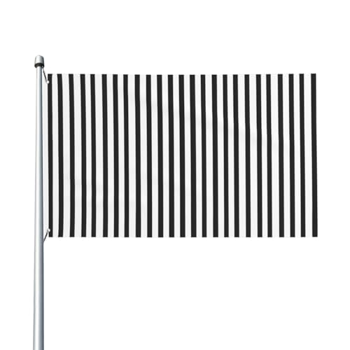 Schwarz-weiße Streifen-Flagge für Terrasse, Rasen, Party-Dekoration, zeigen Sie stolz Ihren Stil Schwarz-weiße Streifen-Flagge für Terrasse, Rasen, Party-Dekoration, zeigen Sie stolz Ihren Stil von FKGKDF