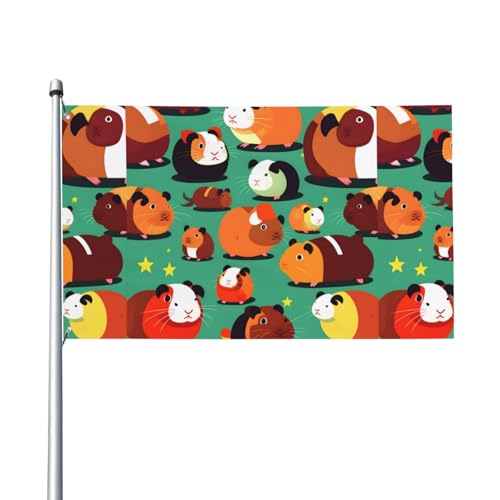 Süße Flagge mit Meerschweinchen-Druck, für Terrasse, Rasen, Party-Dekoration, zeigen Sie stolz Ihren Stil Süße Flagge mit Meerschweinchen-Druck, für Terrasse, Rasen, Party-Dekoration, zeigen Sie stolz Ihren Stil von FKGKDF
