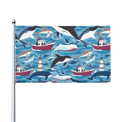 Walmuster-Druck, Outdoor-Flagge, für Terrasse, Rasen, Party-Dekoration, zeigen Sie stolz Ihren Stil von FKGKDF